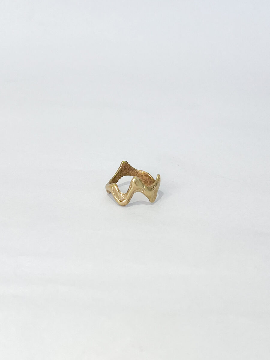 Anillo Sierra dorado 1.7cm